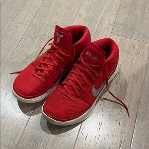 Nike Red and White Men's Athletic Shoes